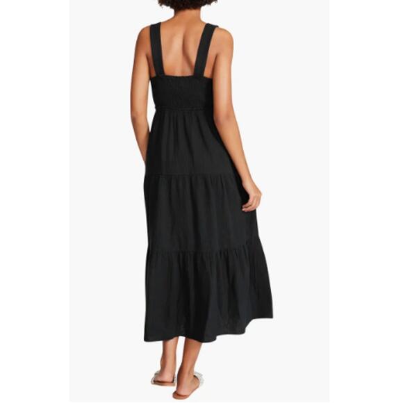 * New ~ STEVE MADDEN ~Amira Tiered Cotton Midi Dress Size S - Picture 2 of 8